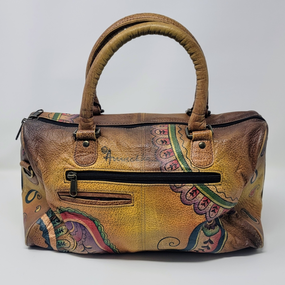 Anuschka Hand Painted Leather Handbag/Purse 25th Anniversary READ